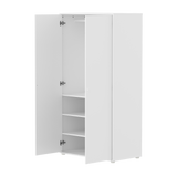 Armario SAGA, 2 puertas, Pomos Blancos, Blanco