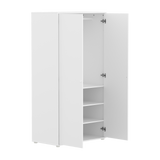 Armario SAGA, 2 puertas, Pomos Blancos, Blanco