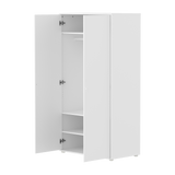 Armario SAGA, 2 puertas, Pomos Blancos, Blanco