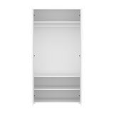 Armario SAGA, 2 puertas, Pomos Blancos, Blanco