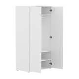 Armario SAGA, 2 puertas, Pomos Blancos, Blanco