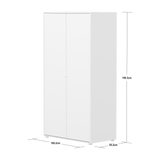 Armario SAGA, 2 puertas, Pomos Blancos, Blanco