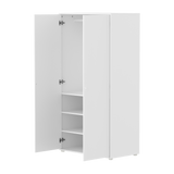 Armario SAGA, 2 puertas, Pomos Blancos, Ranuras Blancas