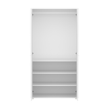 Armario SAGA, 2 puertas, Pomos Blancos, Ranuras Blancas