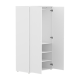 Armario SAGA, 2 puertas, Pomos Blancos, Ranuras Blancas