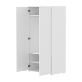 Armario SAGA, 2 puertas, Pomos Blancos, Ranuras Blancas