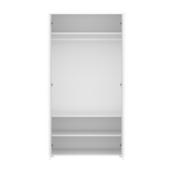 Armario SAGA, 2 puertas, Pomos Blancos, Ranuras Blancas