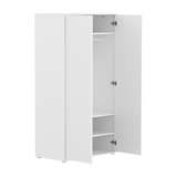 Armario SAGA, 2 puertas, Pomos Blancos, Ranuras Blancas