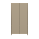 SAGA Armoire, 2 portes, Pieds et Boutons Oat, Oat