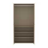 SAGA Armoire, 2 portes, Pieds et Boutons Oat, Oat