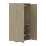 SAGA Armoire, 2 portes, Pieds et Boutons Oat, Oat