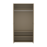 SAGA Armoire, 2 portes, Pieds et Boutons Oat, Oat