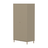 SAGA Wardrobe, 2 door, Beige with grooves