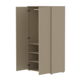 SAGA Wardrobe, 2 door, Beige with grooves