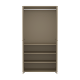 SAGA Wardrobe, 2 door, Beige with grooves