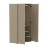 SAGA Wardrobe, 2 door, Beige with grooves