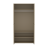 SAGA Wardrobe, 2 door, Beige with grooves