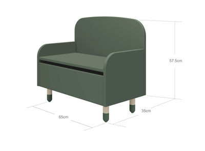 Banc de rangement avec dossier