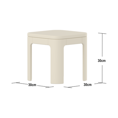 NOVA Table de Jeu & Tabouret, Cream