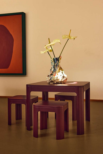 Table & Stools, Pomegranate