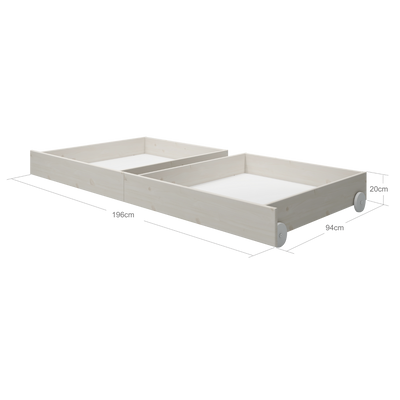 Drawers for Single- and Bunk-Bed, White