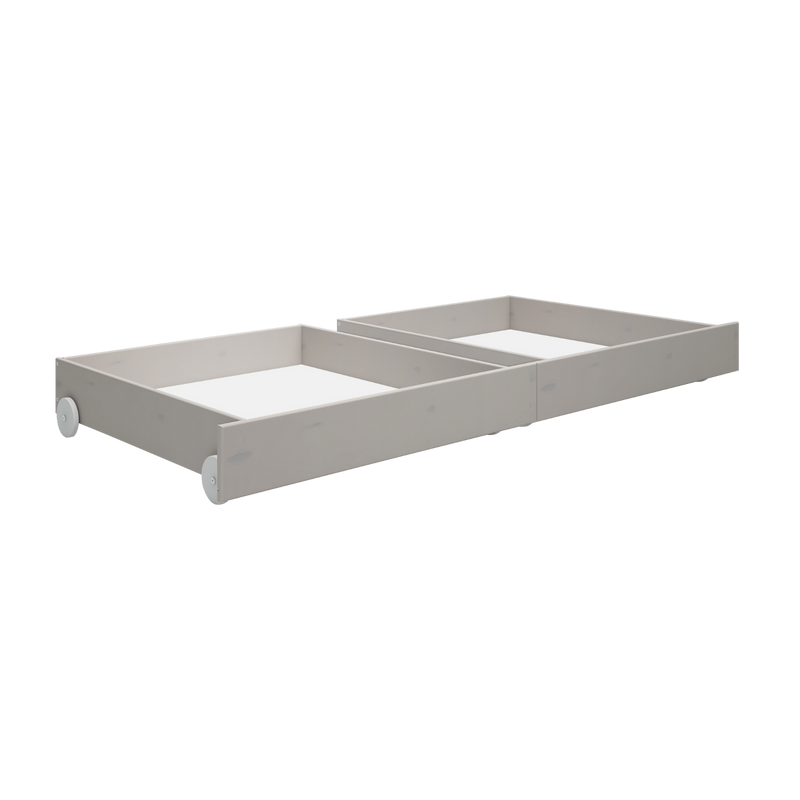 Cajones para cama individual y litera, Gris
