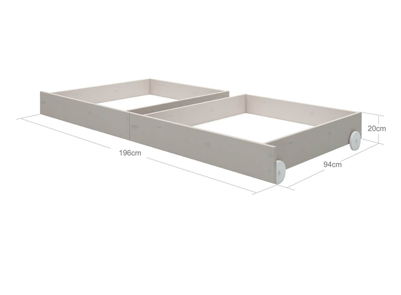 Tiroirs pour lit simple et lits superposés