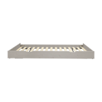 FLEXA pull-out bed from CLASSIC collection in grey, horizontal slats, child-safe design, shown front on plain background.