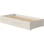 Pull-out Bed with Storage, 90x190 cm, White ACCESSORIES pull-out-bed-white-washed-3  flexa-com.myshopify.com