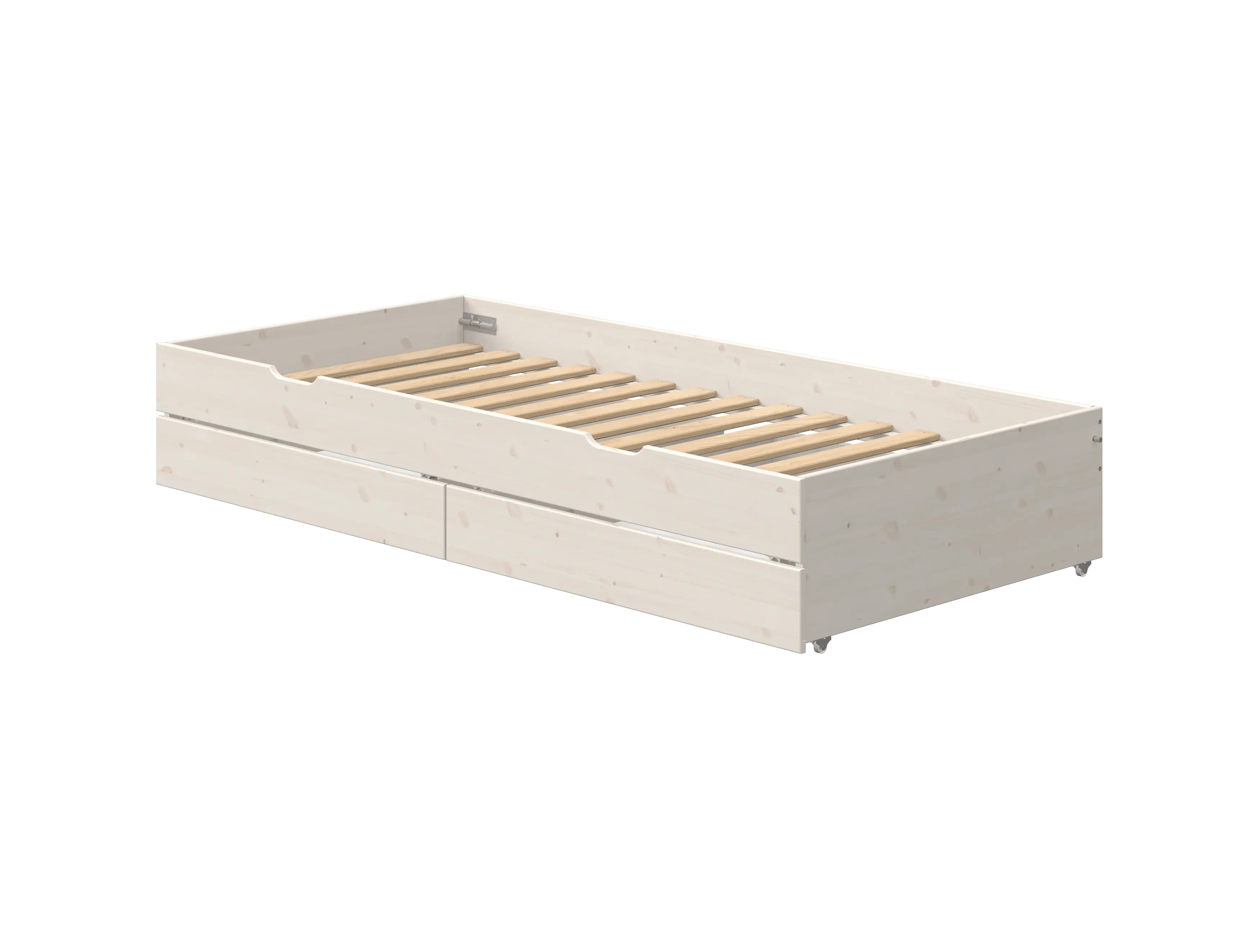 Pull-out Bed with Storage, 90x190 cm, White ACCESSORIES pull-out-bed-white-washed-3  flexa-com.myshopify.com