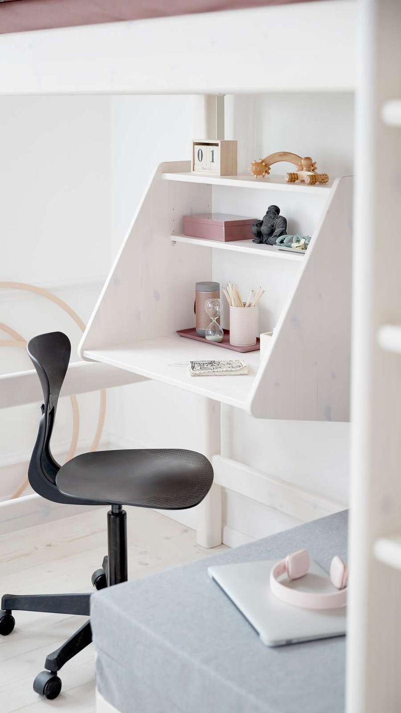 Bureau à clipser pour lits hauts, Blanc