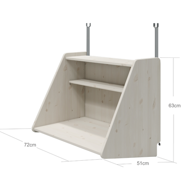Bureau à clipser pour lits hauts, Blanc