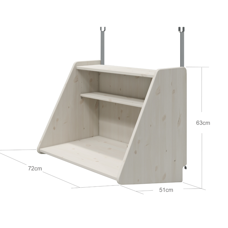 Bureau à clipser pour lits hauts, Blanc