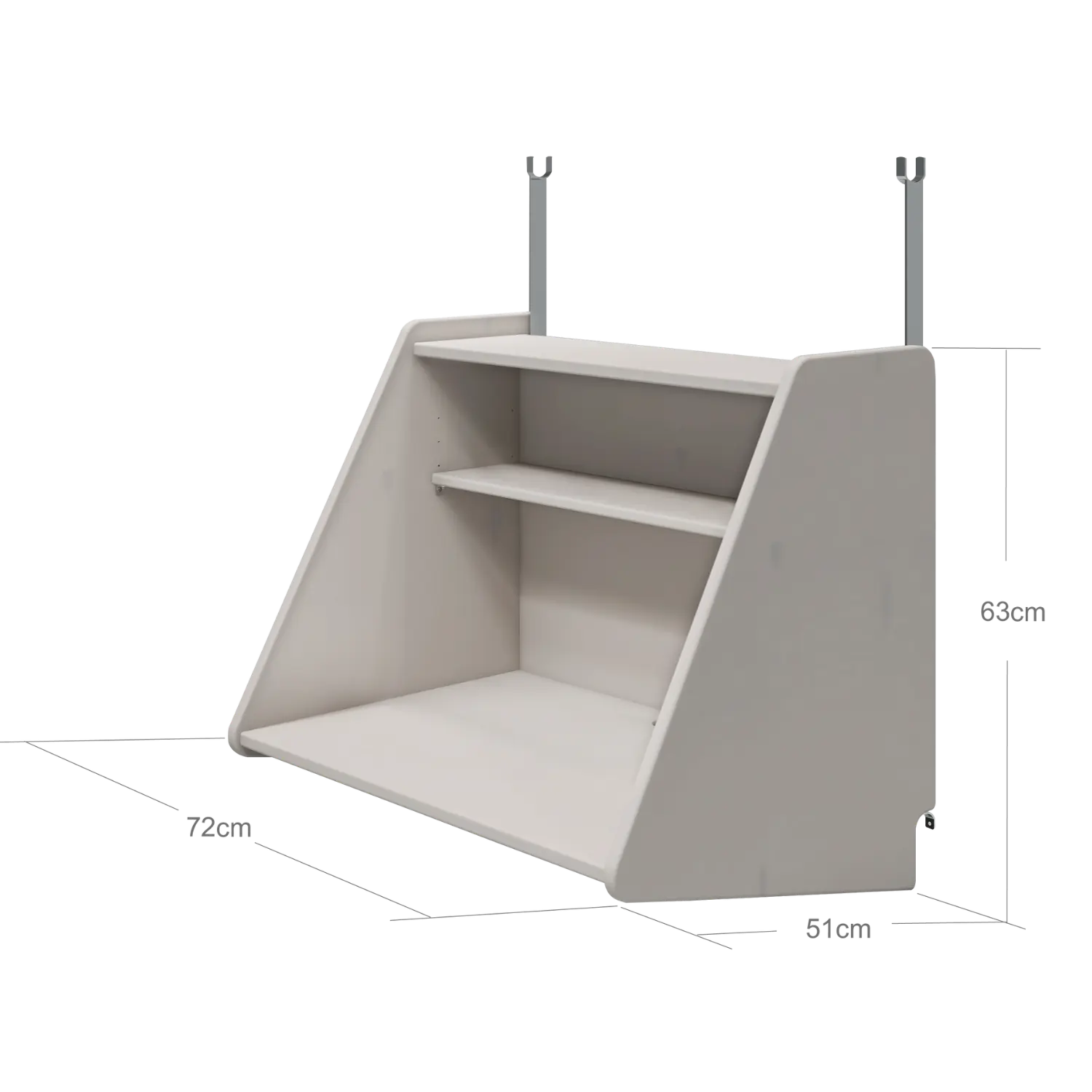 Click-on Desk for High-Beds, Grey ACCESSORIES click-on-desk-grey-washed  flexa-com.myshopify.com