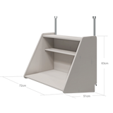 Click-on Desk for High-Beds, Grey