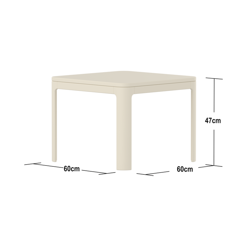 NOVA Table de Jeu & Tabouret, Cream