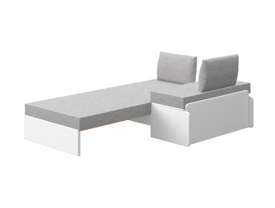 WHITE & NOR Módulo de sofá-cama para cama alta Casa, Blanco