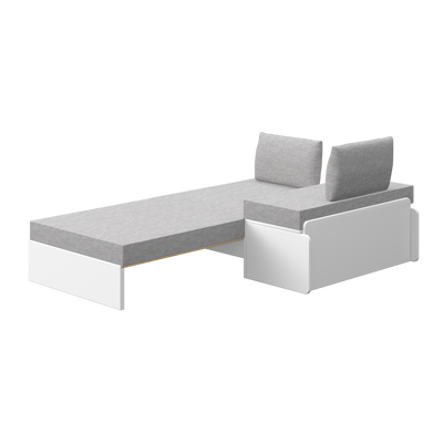 WHITE & NOR Module canapé pour Lit Mezzanine Casa, Blanc