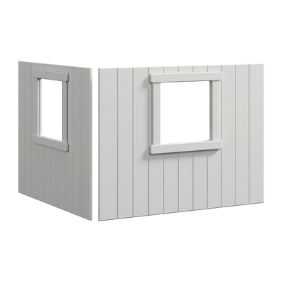 WHITE & NOR Boomhut bedfronten, wit frame