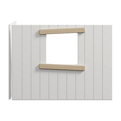 WHITE & NOR Baumhaus-Bettenfronten, Fensterrahmen aus Holz