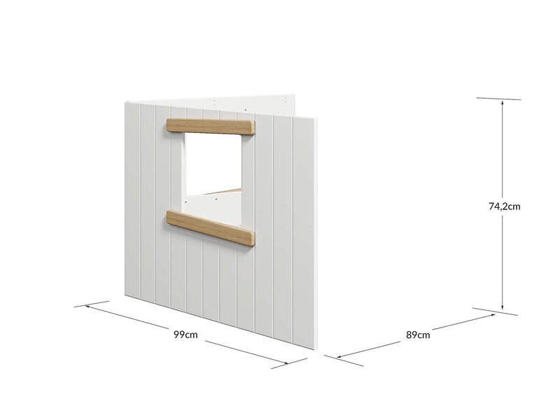 Baumhaus-Bettenfronten, Fensterrahmen aus Holz