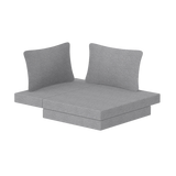 Casa High Bed with Desk, Sofa, Ladder and Safety Rail, 90x200 cm, White