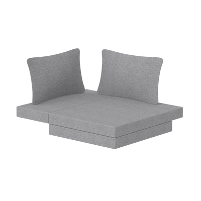 WHITE Casa Hochbett mit Sofa Matratze und Schreibtisch, 90x200, Weiss