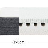 Latex/Foam Mattress, 190X140 Cotton Cover