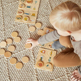 Wooden Picture Lotto, 4 plates and 24 pcs, Handpainted