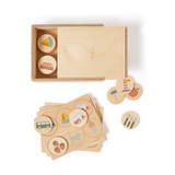 Wooden Picture Lotto, 4 plates and 24 pcs, Handpainted