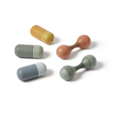 Rattle Set- mini, 5 pcs, Handpainted