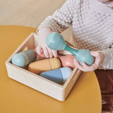 Rattle Set- mini, 5 pcs, Handpainted