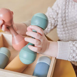 Rattle Set- mini, 5 pcs, Handpainted