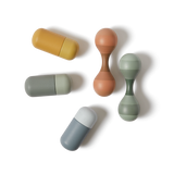 Rattle Set- mini, 5 pcs, Handpainted